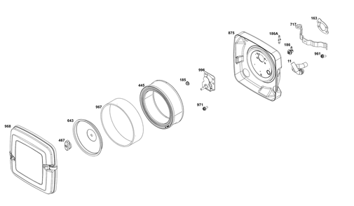 Air Cleaner Group Diagram and Parts List for 305772-0154-G1 200000 - 399999 Briggs and Stratton Engine
